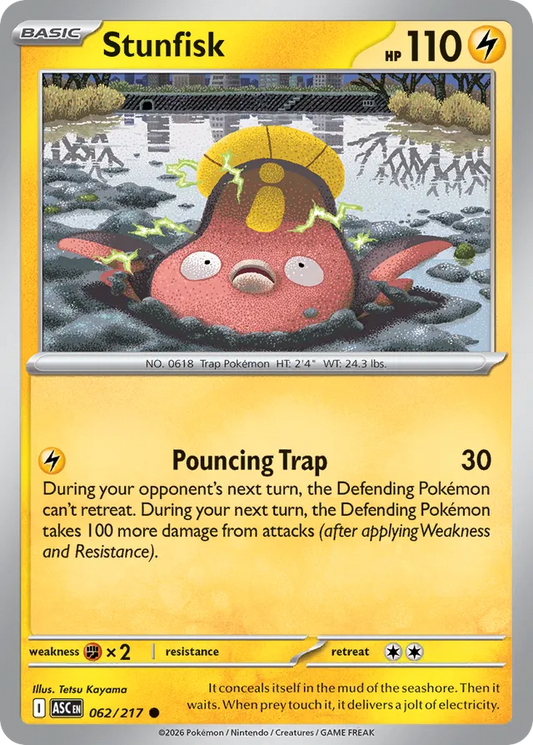 Stunfisk: Ascended Heroes 062/217 - Pokemon Single Card