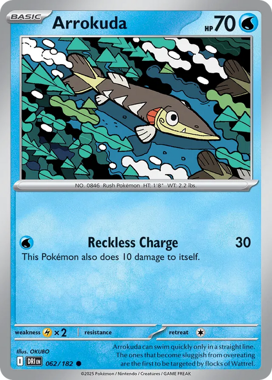 Arrokuda: Destined Rivals 062/182 - Pokemon Single Card