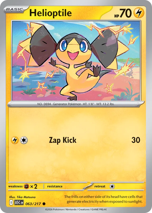 Helioptile: Ascended Heroes 063/217 - Pokemon Single Card