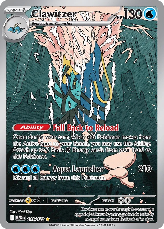 Clawitzer: Mega Evolution 141/132 - Pokemon Single Card