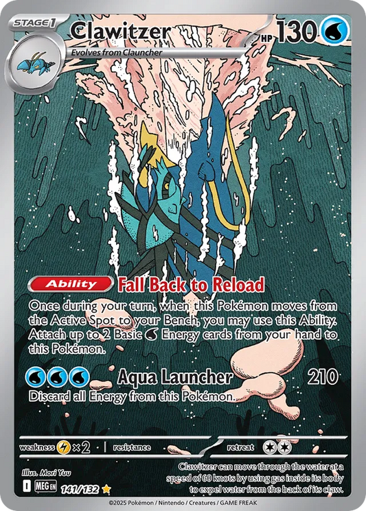 Clawitzer: Mega Evolution 141/132 - Pokemon Single Card