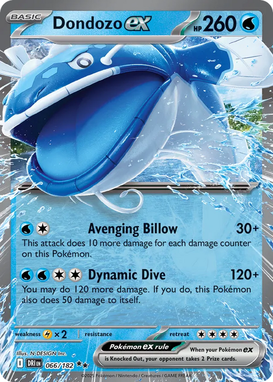 Dondozo ex: Destined Rivals 066/182 - Pokemon Single Card