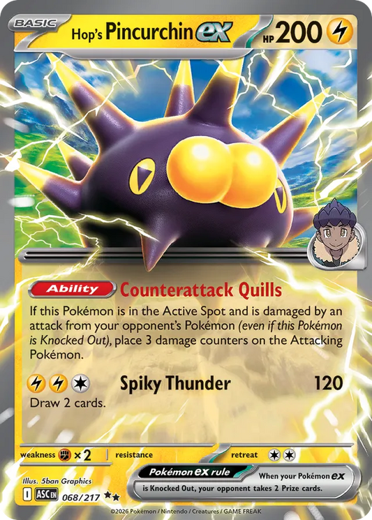 Hop's Pincurchin ex: Ascended Heroes 068/217 - Pokemon Single Card