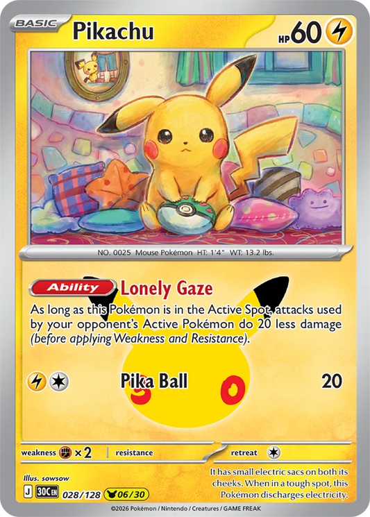 Pikachu: 30th Celebration 028/128 - 06/30 - Pokemon Card