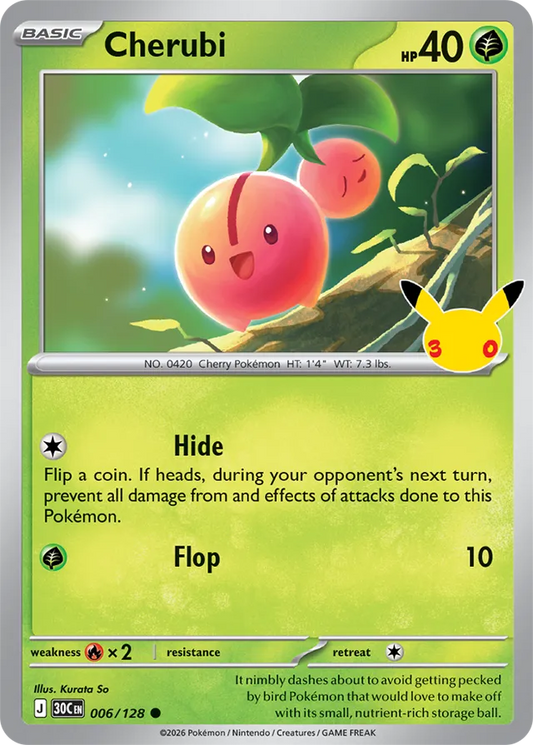 Cherubi: 30th Celebration 006/128 - Pokemon Card