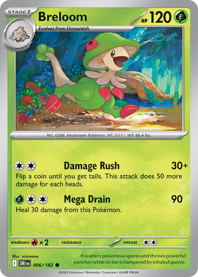 Breloom: Destined Rivals 006/182 - Pokemon Single Card