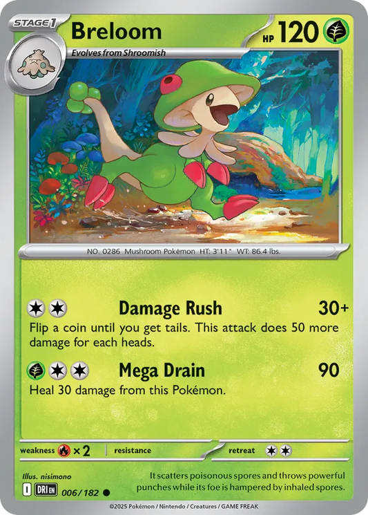 Breloom: Destined Rivals 006/182 - Pokemon Single Card