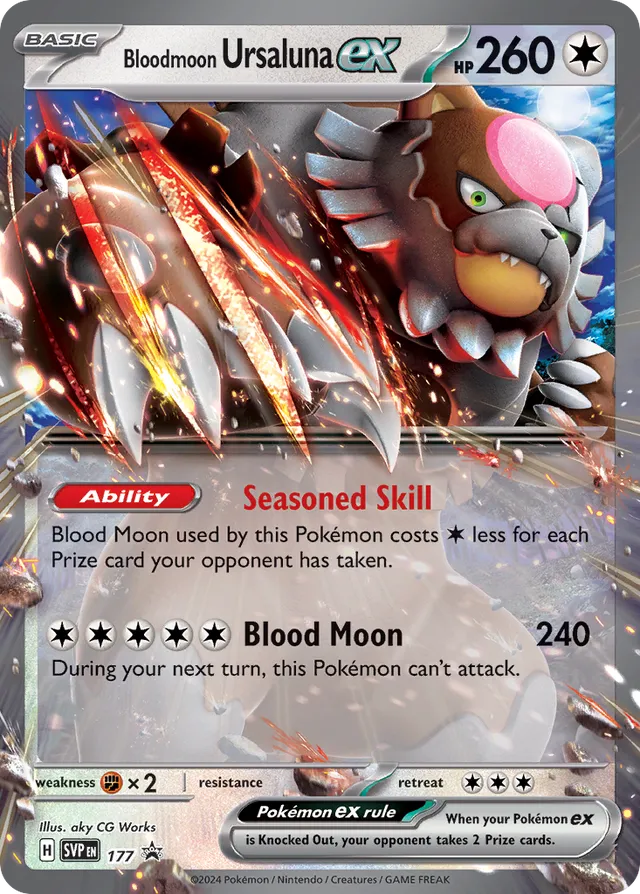 Bloodmoon Ursaluna ex Scarlet & Violet Black Star Promo 177 - Pokemon Single Card