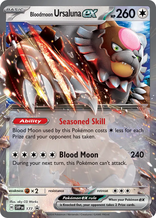 Bloodmoon Ursaluna ex Scarlet & Violet Black Star Promo 177 - Pokemon Single Card