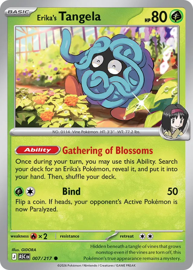 Erika's Tangela: Ascended Heroes 007/217 - Pokemon Single Card
