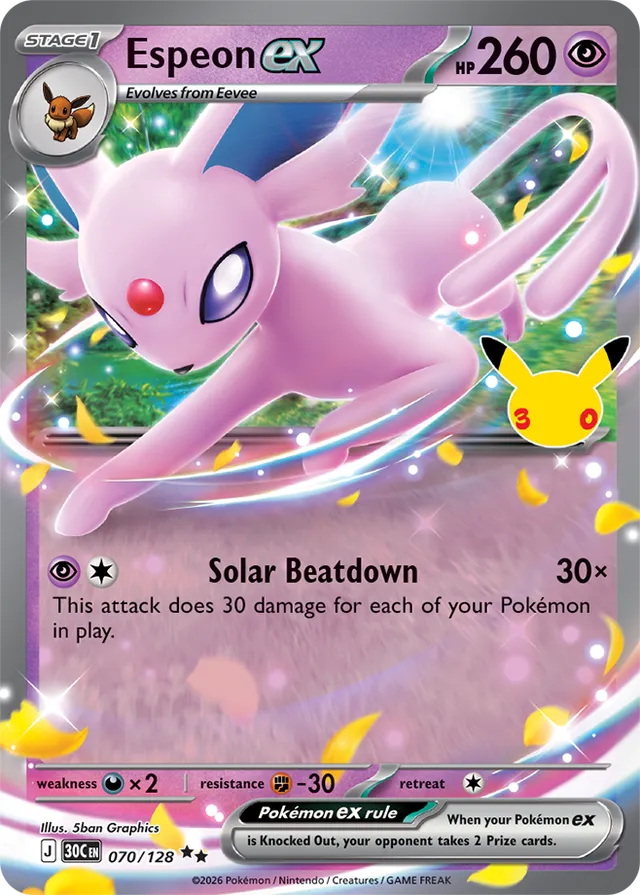 Espeon ex: 30th Celebration 071/128 - Pokemon Card