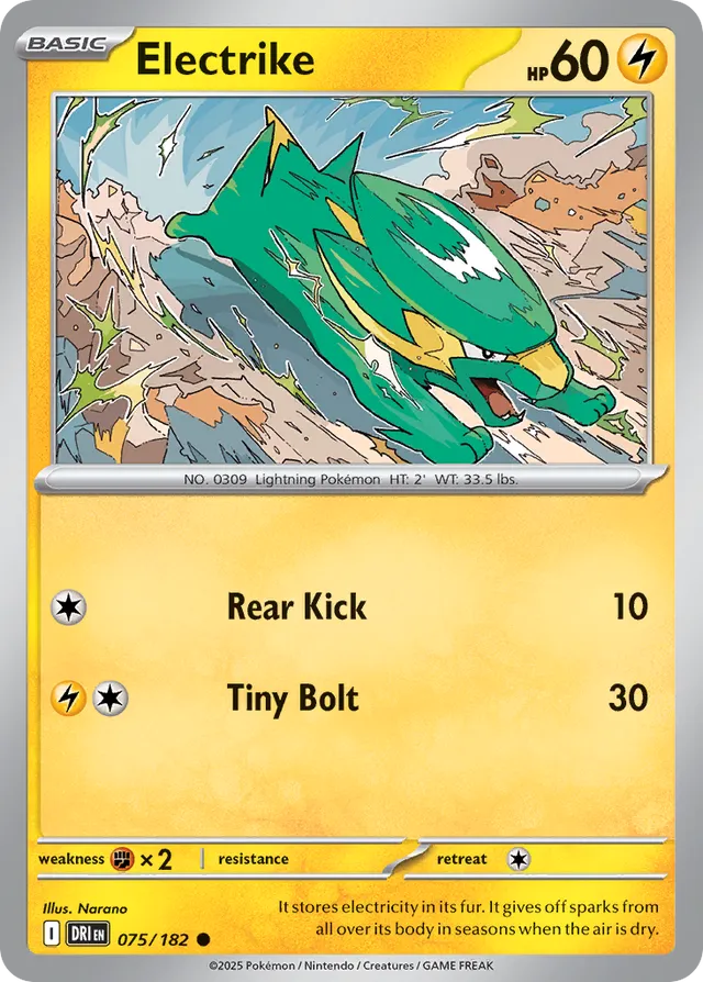 Electrike: Destined Rivals 075/182 - Pokemon Single Card