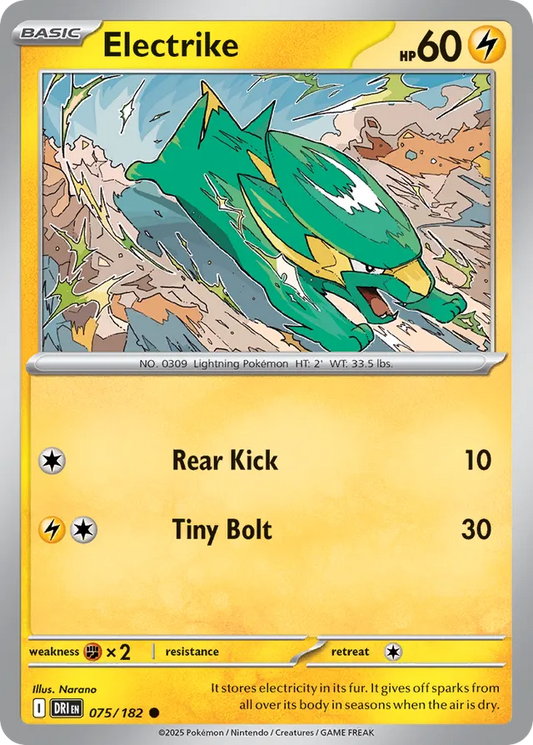Electrike: Destined Rivals 075/182 - Pokemon Single Card