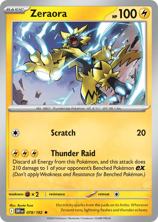 Zeraora: Destined Rivals 078/182 - Pokemon Single Card