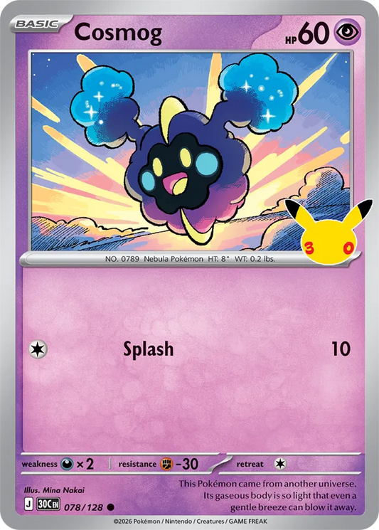 Cosmog: 30th Celebration 078/128 - Pokemon Card