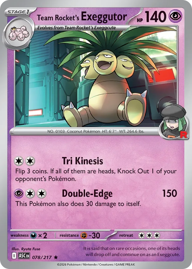 Team Rocket's Exeggutor: Ascended Heroes 078/217 - Pokemon Single Card