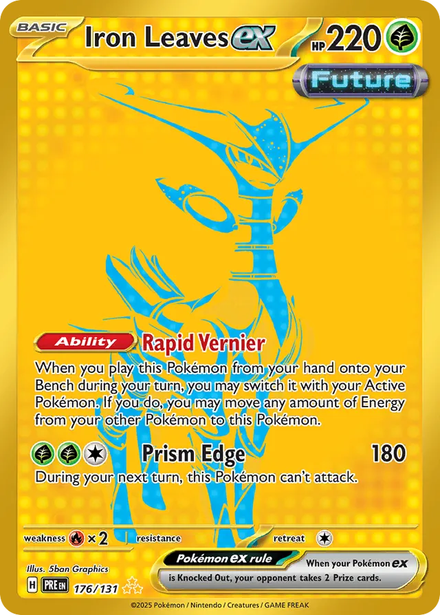 Iron Leaves ex: Prismatic Evolutions 176/131 - Pokemon Single Card