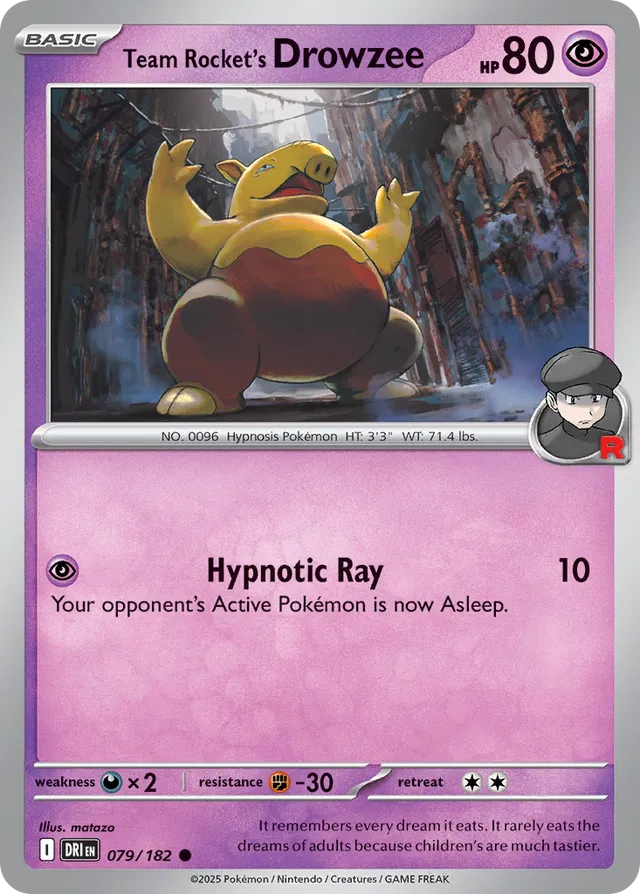 Team Rocket's Drowzee: Destined Rivals 079/182 - Pokemon Single Card