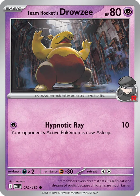 Team Rocket's Drowzee: Destined Rivals 079/182 - Pokemon Single Card