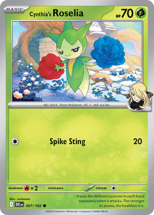 Cynthia's Roselia: Destined Rivals 007/182 - Pokemon Single Card