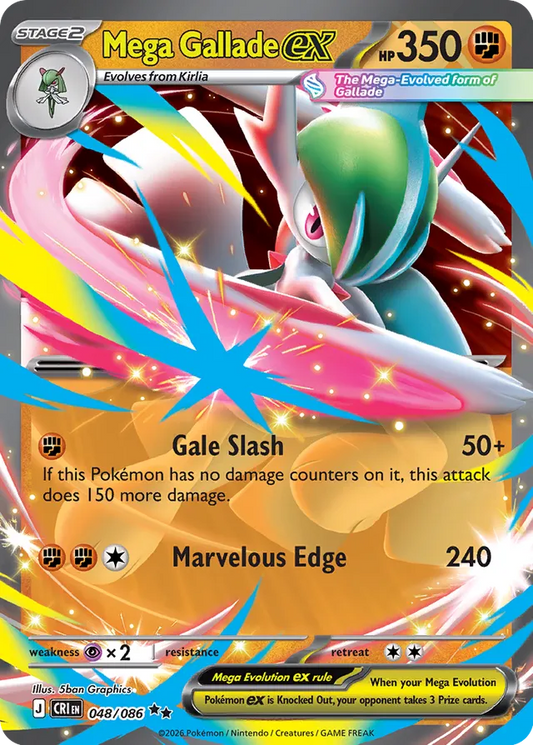 Mega Gallade ex: Chaos Rising 048/088 - Pokemon Single Card
