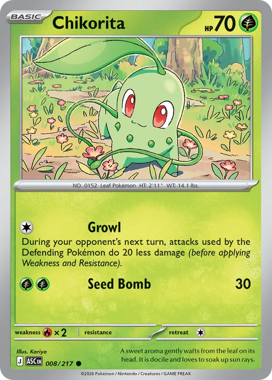 Chikorita: Ascended Heroes 008/217 - Pokemon Single Card
