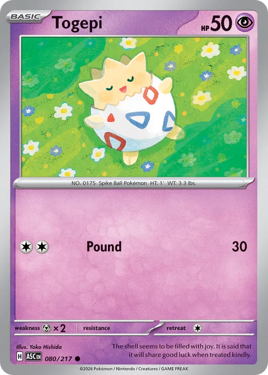Togepi: Ascended Heroes 080/217 - Pokemon Single Card