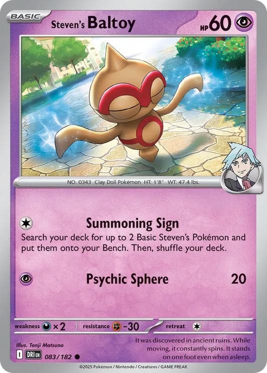 Steven's Baltoy: Destined Rivals 083/182 - Pokemon Single Card