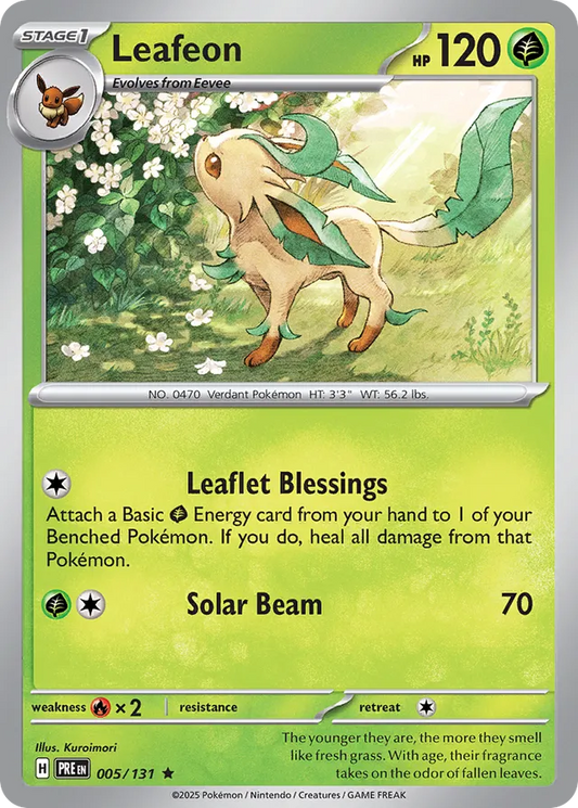Leafeon: Prismatic Evolutions 005/131 - Pokemon Single Card