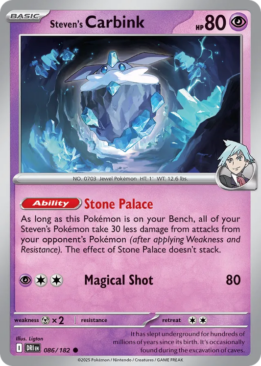 Steven's Carbink: Destined Rivals 086/182 - Pokemon Single Card