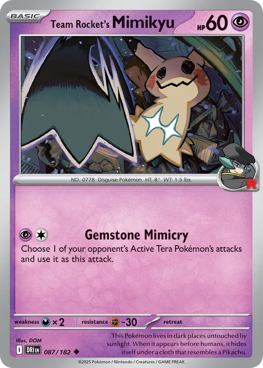 Team Rocket's Mimikyu: Destined Rivals 087/182 - Pokemon Single Card