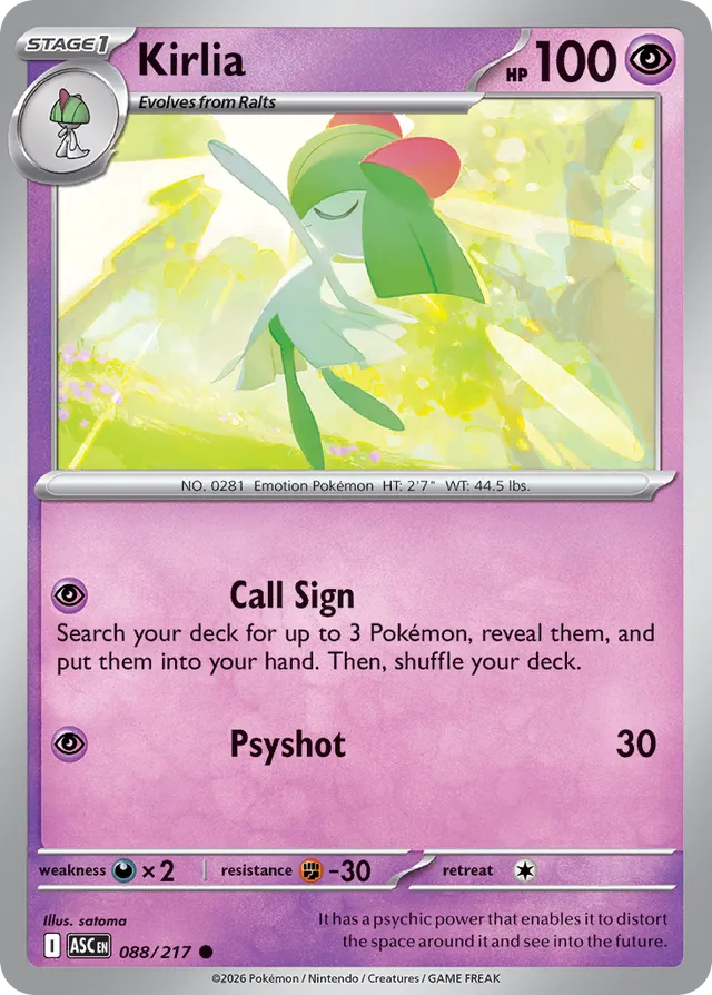 Kirlia: Ascended Heroes 088/217 - Pokemon Single Card