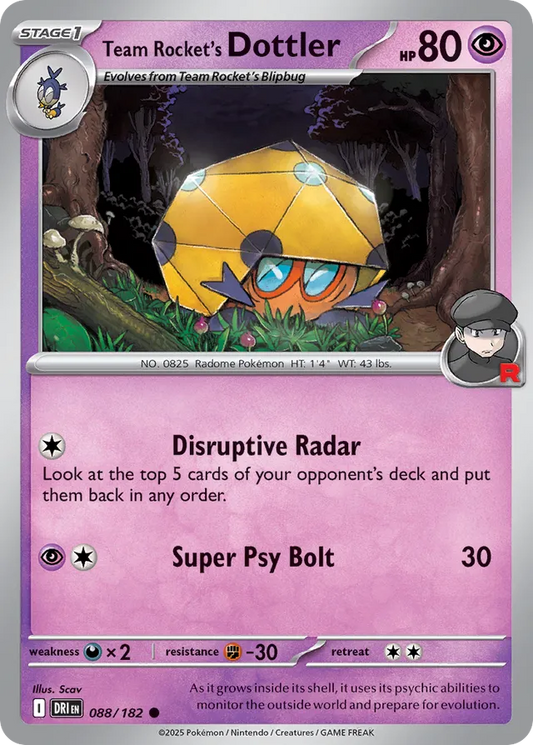Team Rocket's Dottler: Destined Rivals 088/182 - Pokemon Single Card