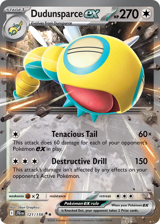 Dudunsparce ex: Journey Together 121/159 - Pokemon Single Card