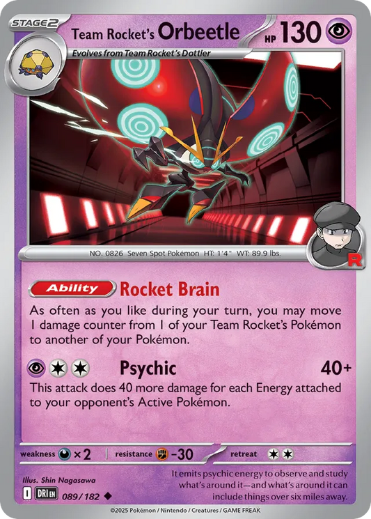 Team Rocket's Orbeetle: Destined Rivals 089/182 - Pokemon Single Card