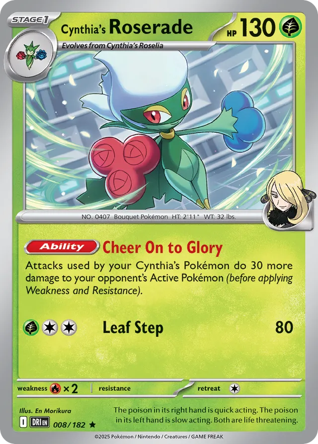 Cynthia's Roserade: Destined Rivals 008/182 - Pokemon Single Card