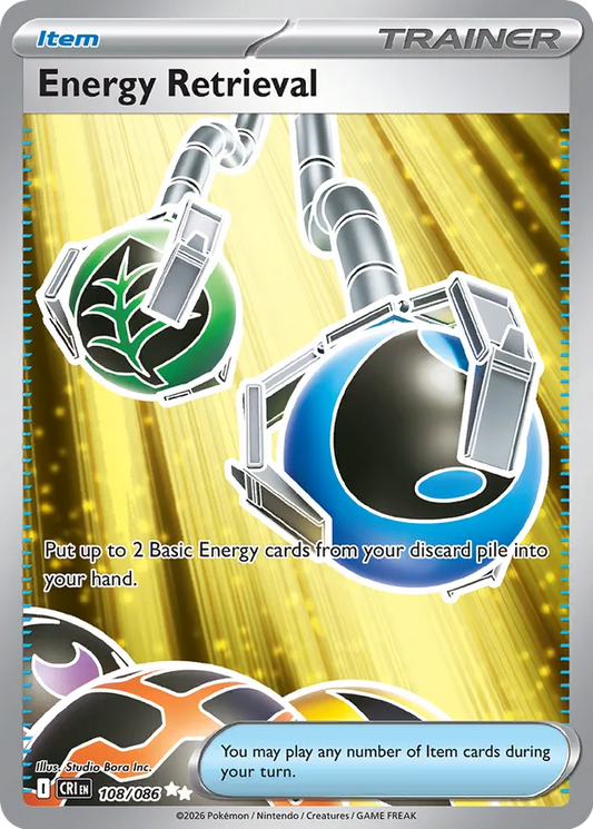 Energy Retrieval: Chaos Rising 108/086 - Pokemon Single Card
