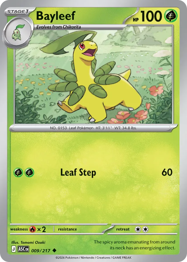 Bayleef: Ascended Heroes 009/217 - Pokemon Single Card