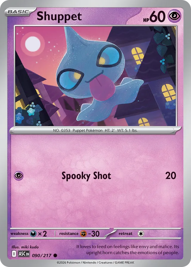 Shuppet: Ascended Heroes 090/217 - Pokemon Single Card