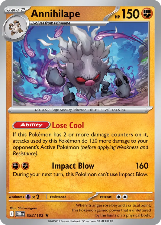 Annihilape: Destined Rivals 092/182 - Pokemon Single Card
