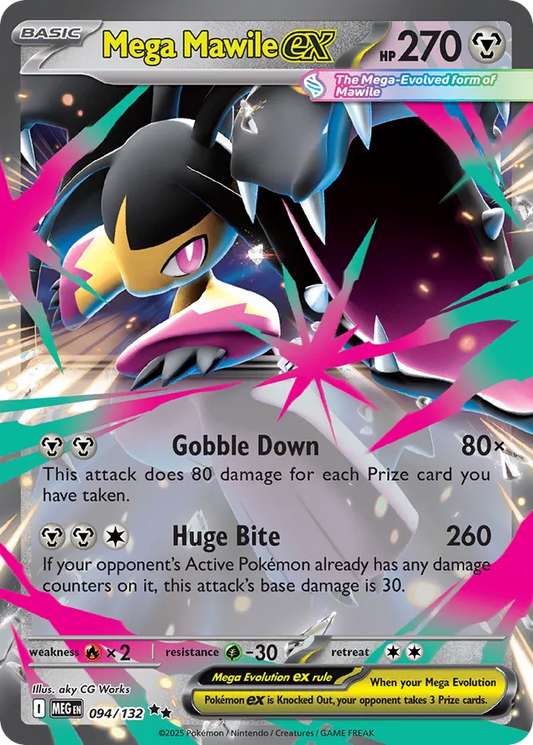 Mega Mawile ex: Mega Evolution 094/132 - Pokemon Single Card