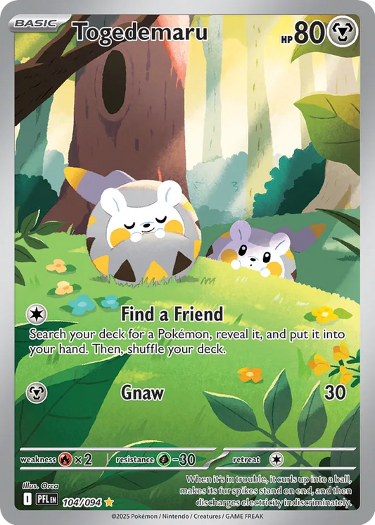 Togedemaru: Phantasmal Flames 104/094 - Pokemon Single Card