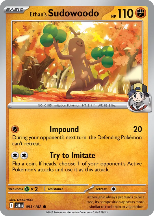 Ethan's Sudowoodo: Destined Rivals 093/182 - Pokemon Single Card