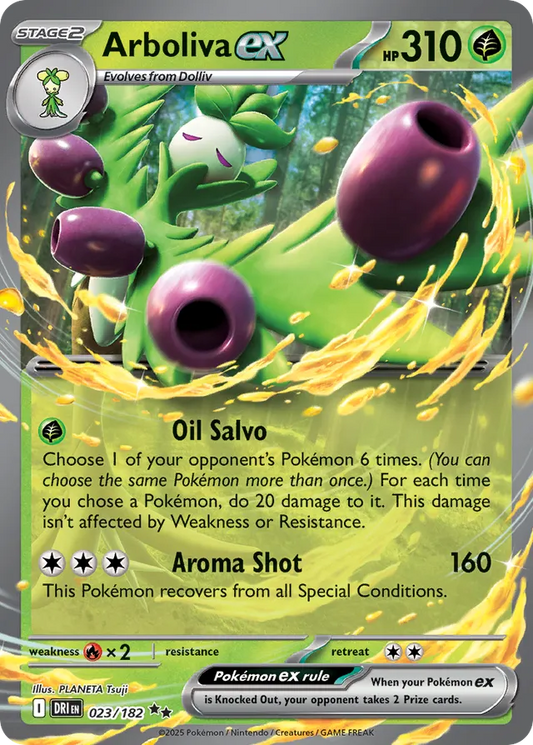 Arboliva ex: Destined Rivals 023/182 - Pokemon Single Card