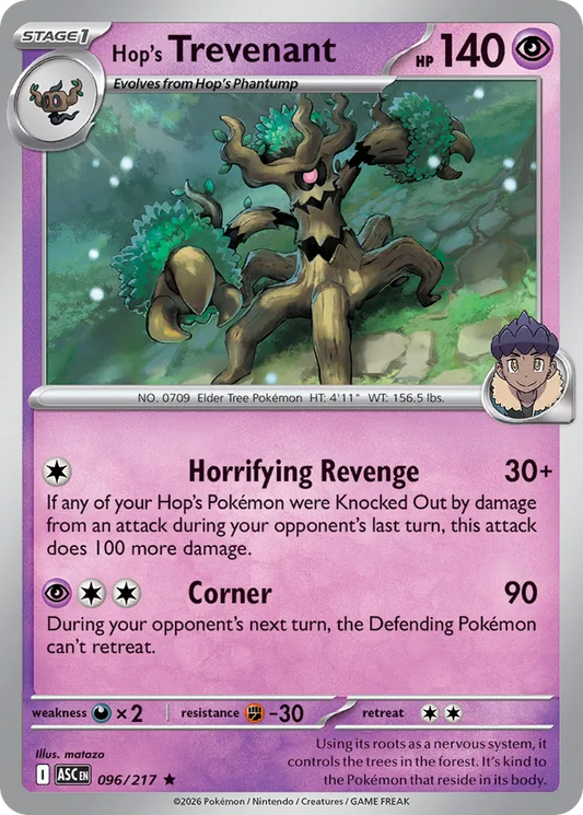 Hop's Trevenant: Ascended Heroes 096/217 - Pokemon Single Card