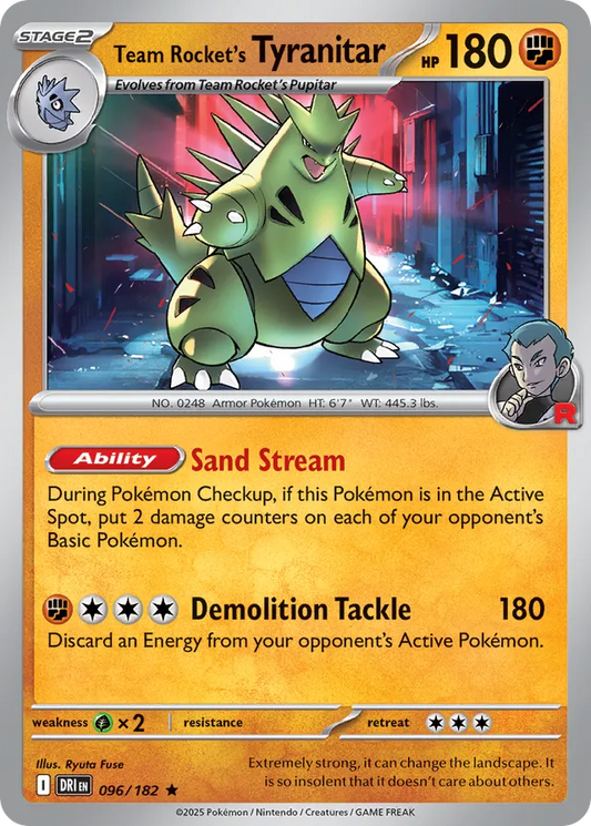 Team Rocket's Tyranitar: Destined Rivals 096/182 - Pokemon Single Card