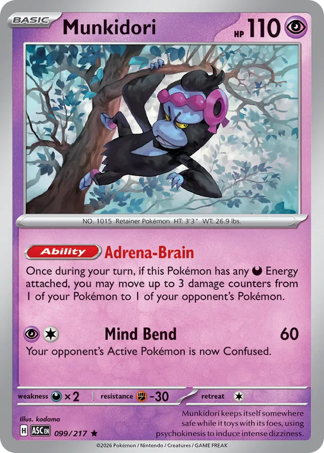 Munkidori: Ascended Heroes 099/217 - Pokemon Single Card
