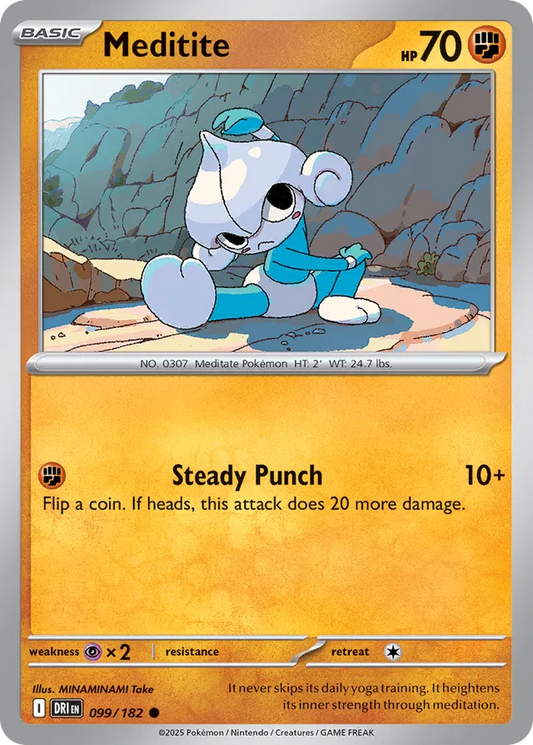 Meditite: Destined Rivals 099/182 - Pokemon Single Card