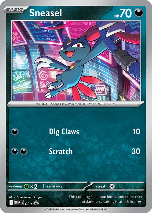 Sneasel Mega Evolution Black Star Promo 020 - Pokemon Single Card