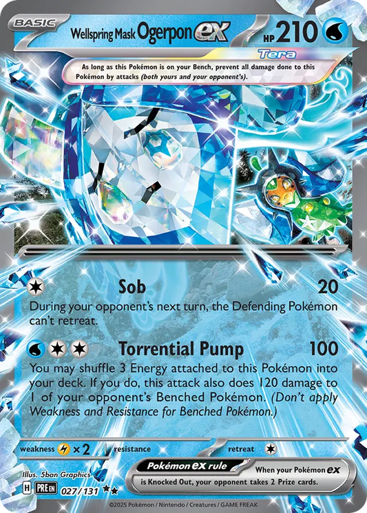 Wellspring Mask Ogerpon ex: Prismatic Evolutions 027/131 - Pokemon Single Card